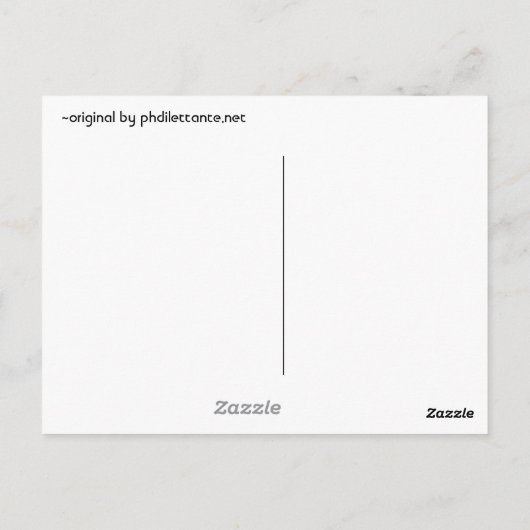 漢字としてコール ポストカード (裏面)