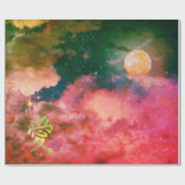 漢字のシンボルが恋をする夜空 ラッピングペーパー (フラット)