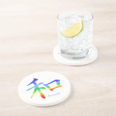 漢字のチャクラ色 コースター (側面)