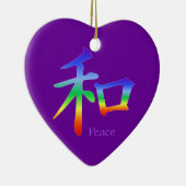漢字のチャクラ色 セラミックオーナメント (右)