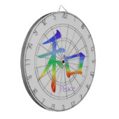 漢字のチャクラ色 ダーツボード (正面左)