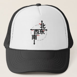 漢字の帽子の北の南東の西 キャップ
