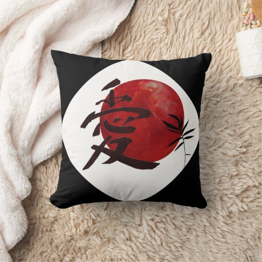 漢字の愛 クッション (ブランケット)