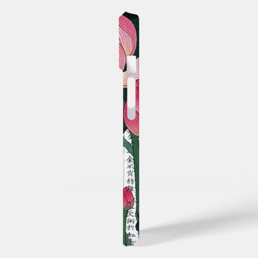 漢字の横に広がるアジアンピンクの睡蓮 Case-Mate iPhoneケース (裏面 / 左)