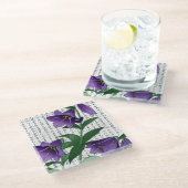 漢字の背景にアジアの紫の反乱 ガラスコースター (アングル)