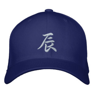 漢字の(占星術の)十二宮図の帽子のドラゴン 刺繍入りキャップ