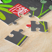 漢字カラフル希望と喜びのデザイン ジグソーパズル (側面)