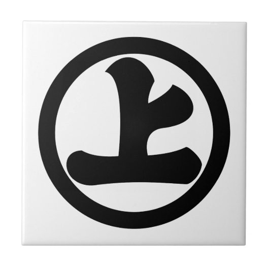 漢字キャラクター条円 タイル (正面)