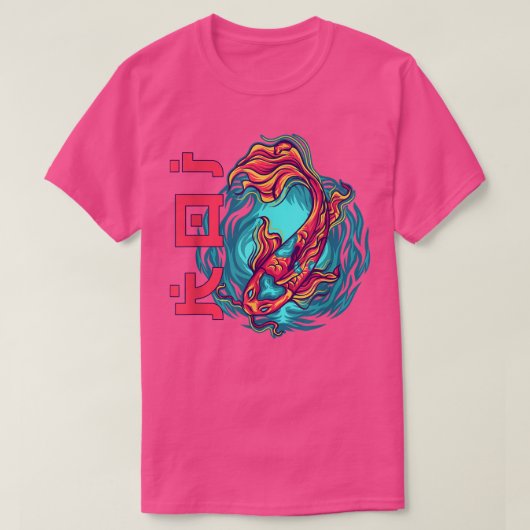 漢字コイカ日本のイフォント火災コイ Tシャツ (デザイン正面)