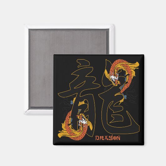 漢字コイ魚竜 マグネット (正面/裏面)