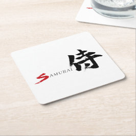 漢字サムライ日本書道 スクエアペーパーコースター
