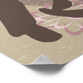 漢字デザインフラワーポスター&プリント ポスター (角)