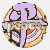 漢字ピースシール ラウンドシール (正面)