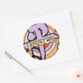 漢字ピースシール ラウンドシール (封筒)