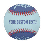 漢字ラブカスタム文字&カラー野球 野球ボール (裏面)