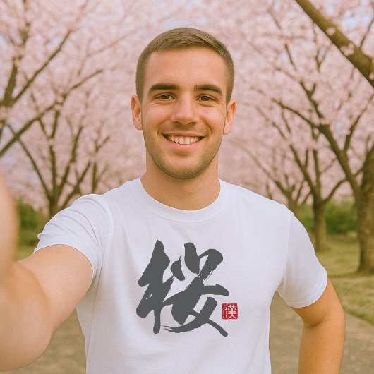 漢字人気がある[桜]さくらんぼの花 Tシャツ