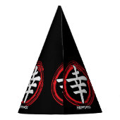 漢字幸福日本の記号アート言語ワード パーティーハット (裏面)