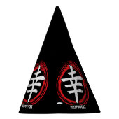 漢字幸福日本の記号アート言語ワード パーティーハット (右)