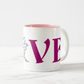 漢字愛マグ-スタイル及び色を選んで下さい ツートーンマグカップ (正面右)