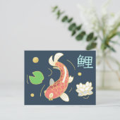 漢字日本のはがき付コイ シーズンポストカード (スタンド正面)