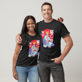 漢字日本のサムライ忍者ガールウーマンデザイン Tシャツ (ユニセックス)