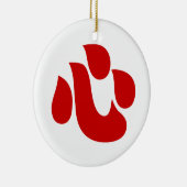 漢字日本のハート【新・心】 心 セラミックオーナメント (右)