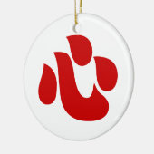 漢字日本のハート【新・心】 心 セラミックオーナメント (左)