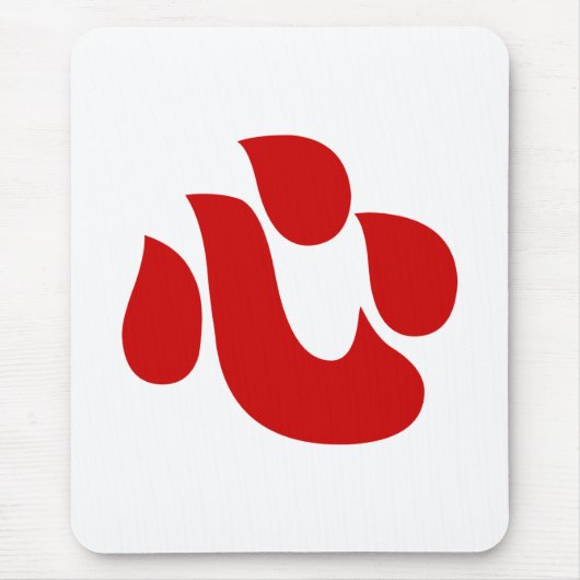 漢字日本のハート【新・心】 心 マウスパッド (正面)