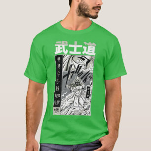漢字日本の付きサムライカッコいい- Japan Warrior K Tシャツ