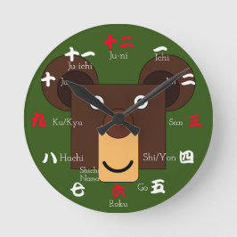 漢字日本の数 ラウンド壁時計