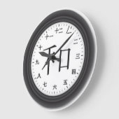 漢字時計 ラージ壁時計 (傾斜)