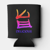 漢字美味しいネオンブラック缶クーラー2面 缶クーラー (裏面)