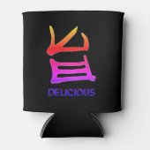 漢字美味しいネオンブラック缶クーラー 缶クーラー (正面)