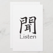 漢字聞キャラクター 便箋 (正面/裏面)