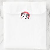 漢字野望/野心 漢字書道デザイン ラウンドシール (バッグ)