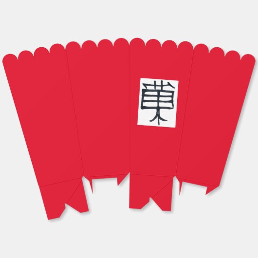 漢字黒白ポップコーンの箱を扱う フェイバーボックス (見開き)