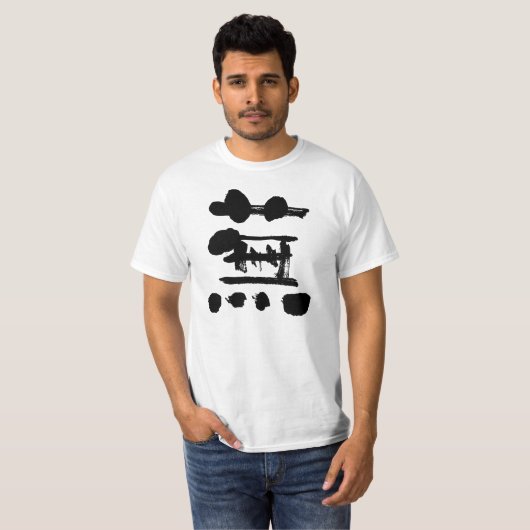 【漢字】カブを黒文字にする Tシャツ (正面フル)