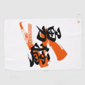 漢字 勇猛/勇武 書道 ゴルフタオル (横)