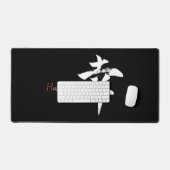 漢字 幸せ/幸福 日本語書道 デスクマット (キーボード&マウス)