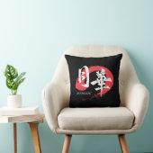 漢字 月下/月光 日本書道 Tシャツ クッション (椅子)