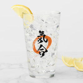 漢字 気合/気 日本の書道 タンブラーグラス