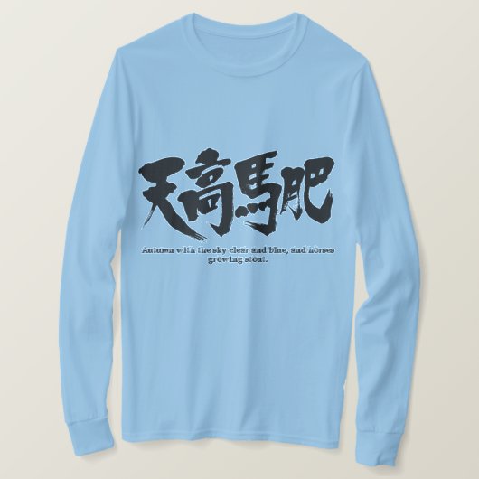 [漢字]空と青澄んの秋、LS Tシャツ (デザイン正面)