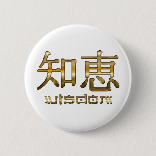 漢字WISDOMコレクション 缶バッジ (正面)