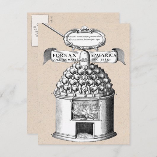 漢方薬を創るための中世の化学 ポストカード (正面/裏面)