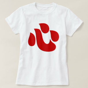 漢日本の字ハート・新・こころ】心 Tシャツ