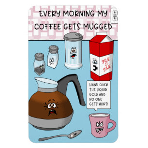 漫おもしろい画のコーヒーパン マグネット