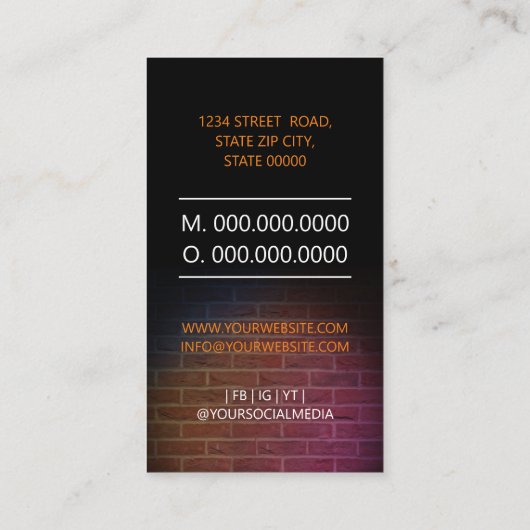 漫才師を立ち上がる 名刺 (裏面)