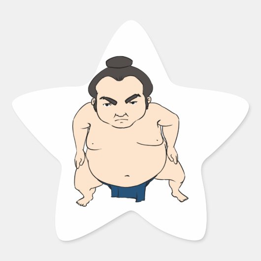 漫才日本の力士 星シール (正面)
