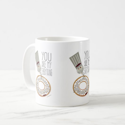 漫画あなたが私のすべてのベーグルの調味料である コーヒーマグカップ (正面左)