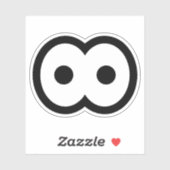 漫画おっちょこちょいの眼球ビニール シール (シート)